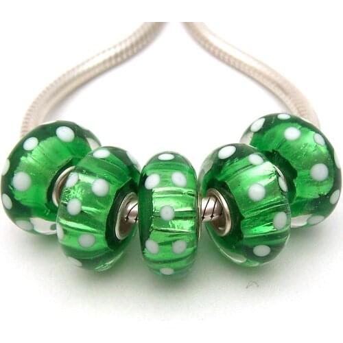 JGWGT 2160 5X 100% Authenticity S925 Sterling Silver Beads Murano Glass beads Fit European Charms Bracelet diy jewelry Lampwork