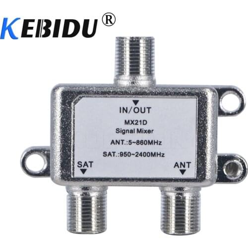 Kebidu 2 In 1 Dual-use 2 Way Port TV Signal Satellite Sat Coaxial Diplexer Combiner Splitter Combiners Cable Switch Switcher