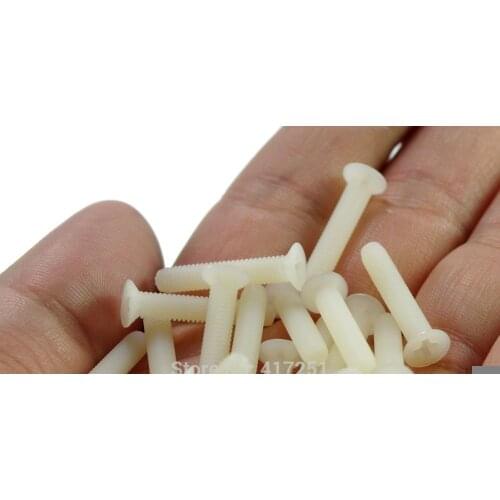 PACK OF 1 Metric Thread M3*8mm Nylon Countersunk Head Phillips Screws Fasteners