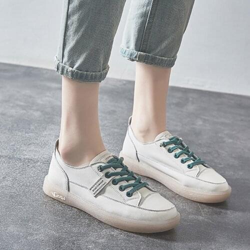 Genuine Leather White shoes woman classic summer womens sneakers soft cozy women athletic shoes brands walking shoes