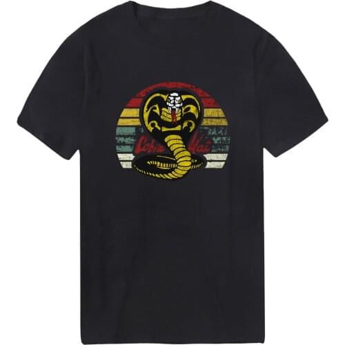 Summer Cobra kai T Shirts Men Print Fashion Plus Size Tshirts Outdoor Punk Style Tops Male Cosplay Tees Washable Homme Camiaetas