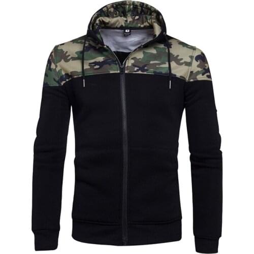 HOT 2019 Outdoor winter antumn Mens head side zippers sportswear Military Jogging hip hop Male long-sleeve fleece hoodies
