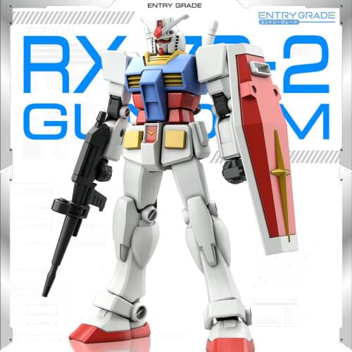 Original Bandai Model EG 1/144 Gundam RX-78-2 Mobile Suit Kids Toys