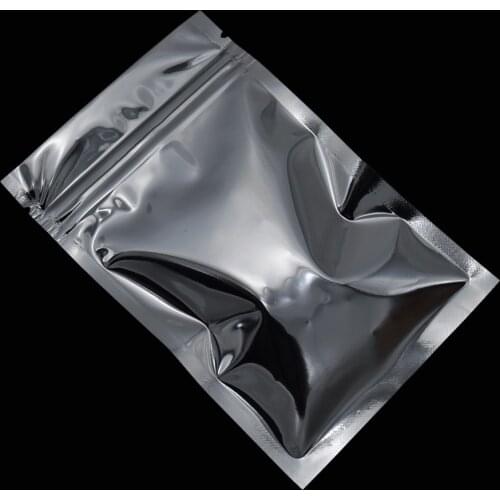 100Pcs/lot 5 Sizes Zipper Mylar Pack Package Bag Food Nut Aluminum Foil Valve Bags Zip Lock Ziplock Food Snacks Storage Bags