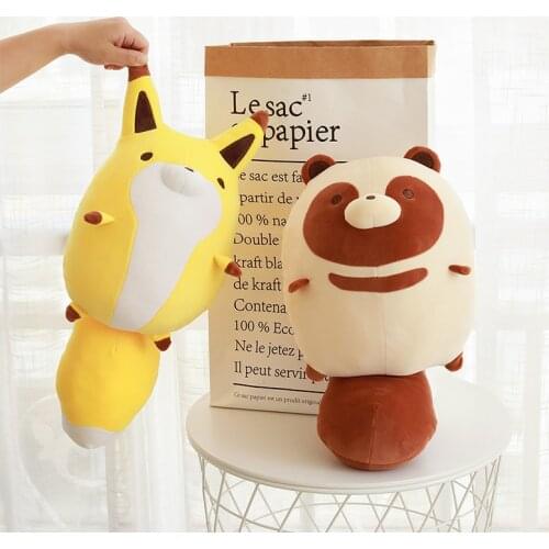 1pc 45-90cm Cute Raccoon Plush Toy Super Soft Raccoon Stuffed Animals Civet cat Doll Pillow Children Kids Baby Birthday Gift