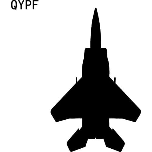 QYPF 15.8cm*9.9cm Exquisite Fierce F15 Jet Airplane Aircraft Jet Fighter Translucent Car Sticker Vinyl Vivid Decal C18-0615