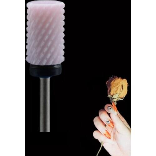 Pink Ceramic Nail Drill Bit - Large Barrel Bit XC