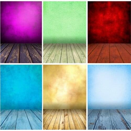 SHUOZHIKE Vintage Gradient Photography Backdrops Props Brick Wall Wooden Floor Baby Portrait Photo Backgrounds 210125MB-08