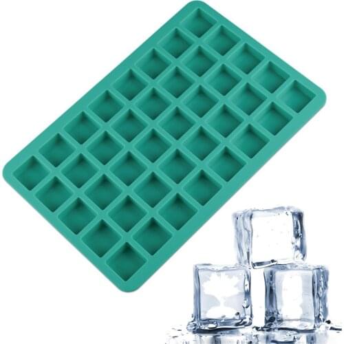 Silicone 40 Holes Mini Square Shape Cube Mold For Ice Cake Tray Cubes Candy Chocolate Pudding Jelly Party Bar Whisky Tools Форма