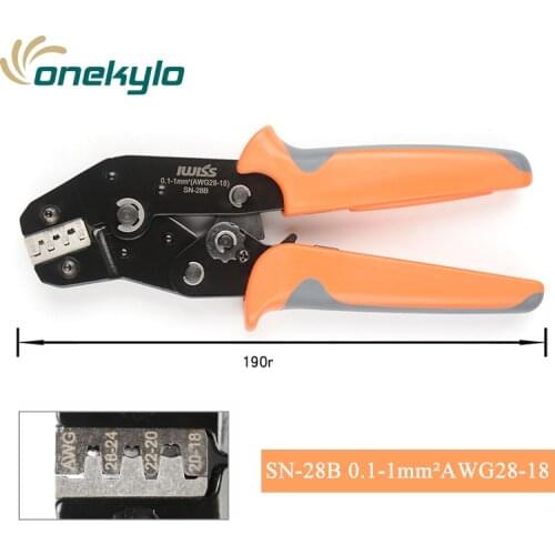 IWISS Crimping Tools for Dupont Professional Pin 2.54mm 3.96mm Terminal 28-18AWG 0.1-1.0mm² with Wire-Electrode Cutting Die