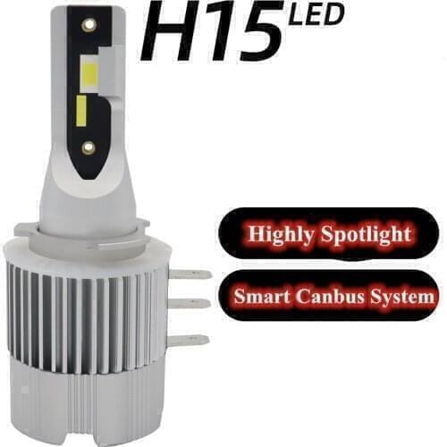 Cold White H15 LED Canbus Day Running Lights Car Headlights 16000Lm DRLs For Mazda/BMW/Mercedes GLK/A180/Audi Q7 A6 A3/Golf 6 7