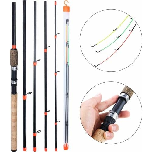Sougayilang 6 Section 3M Fishing Rod L M H Power Fishing Pole Carbon Fiber Rod Spinning Travel Rod Carp Fishing Tackle Pesca