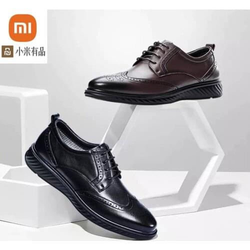 Youpin youpin PEPETIE Mixed cowhide casual shoes Liquid PU perfusion antibacterial insole top cowhide TPU heel support