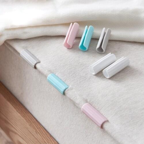 12pcs/pack Bed Sheet Clips Fasteners Mattress Holder Slip-Resistant Clamp Quilt Bed Cover Grippers For Sheets Home dropshipping