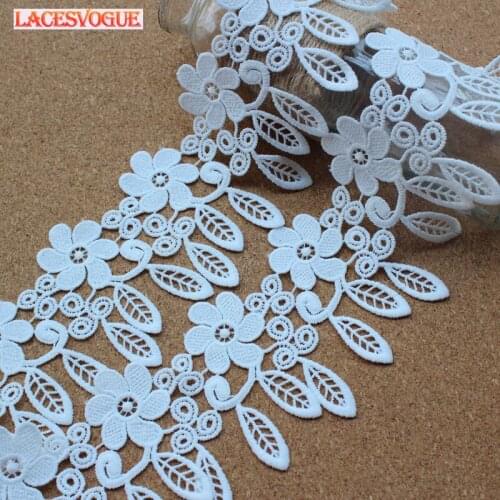 5yards(19y) 8.5cm Embroidery lace fabric Garment needlework sewing Patchwork DIY Handmade accessories Dress edge decoration 513