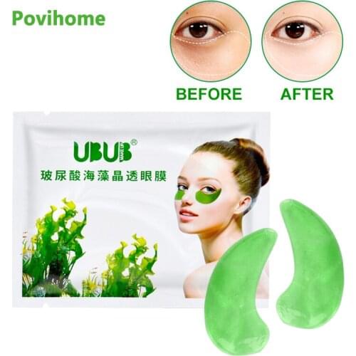 6Pcs/3Bags Eye Mask Hyaluronic Acid Seaweed Extract Moisturizing Reduces Dark Circles Fine lines Relieve Eye Fatigue Skin Care
