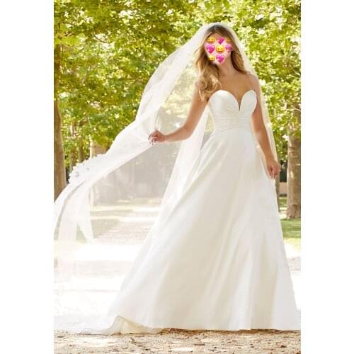 White Vintage Wedding Dresses for Brides Dress Ball Gown Simple Princess Satin Sweetheart Floor Length