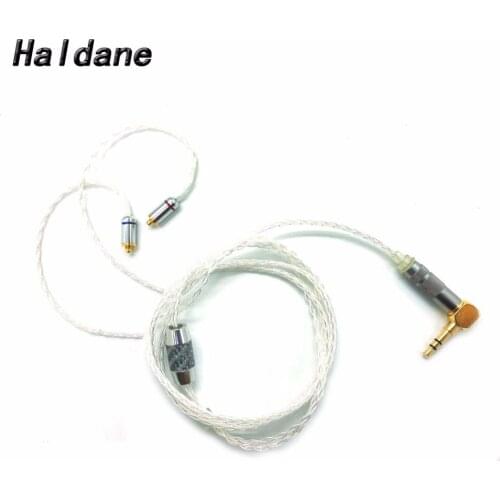 Free Shipping Haldane MMCX Cable for Shure SE215 SE315 SE535 SE846 Headphone Cables Cord 3.5mm Silver Plated Copper Cable