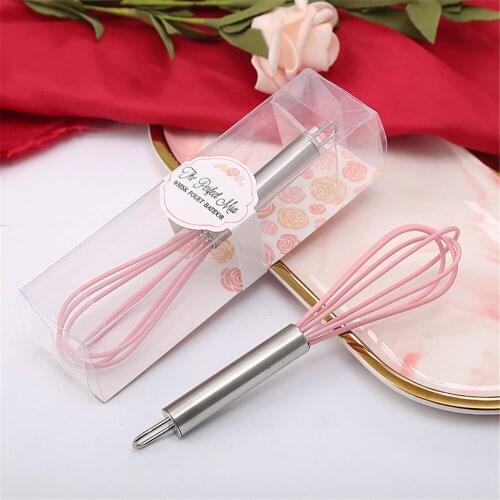 Free Shipping New Wedding Gift "The Perfect Mix" Pink Kitchen Whisk Bridal Shower Party Favors +20Pcs/Lot