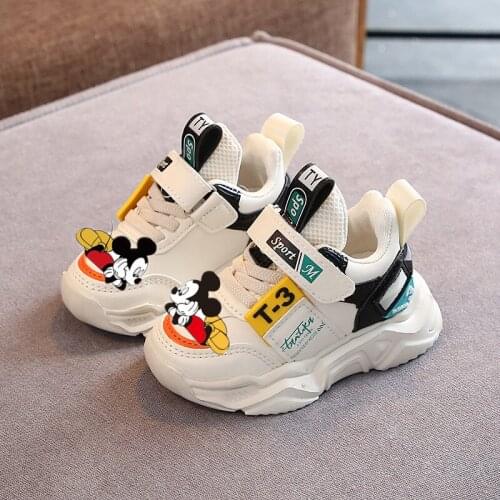 Disney Mickey childrens sports shoes girl boy 2021 spring new boys old shoes childrens casual shoes baby toddler shoes