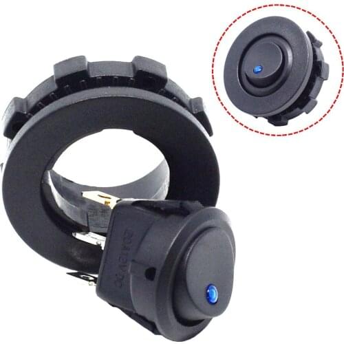 DIY Car Truck Round Rocker Toggle Switch SPST on-Off Control with Switch Housing Green Red Blue LED Light