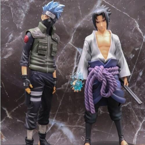 28CM Model Action Hatake Kakashi Figure Model Dolls Naruto Animation Uchiha Sasuke Figure Doll Toys For Gifts