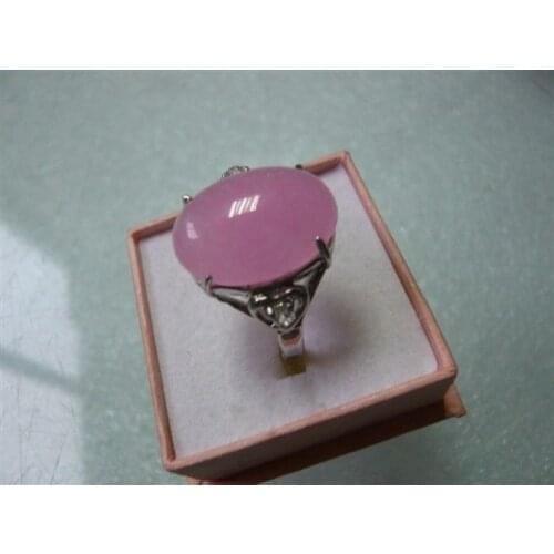Fine pink jades bead GP ring(#6,7,8,9,10) free shipping