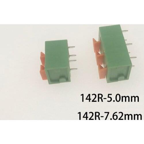 100Pcs/Lot 2Pin Pitch 5.08mm 7.62mm Green Color Spring PCB terminal block DG142V/DG142R/KF142V/KF142R Connector