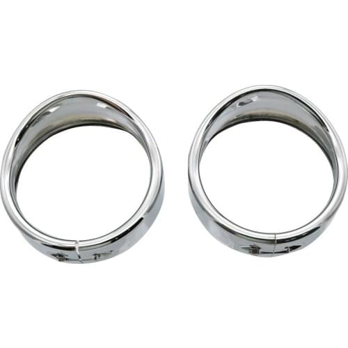 1Pair Motor 4.5" Visor Style Passing Lamp Trim Ring For 4 1/2" Auxiliary Lamps Touring Electra Glide Street Glide FLHX