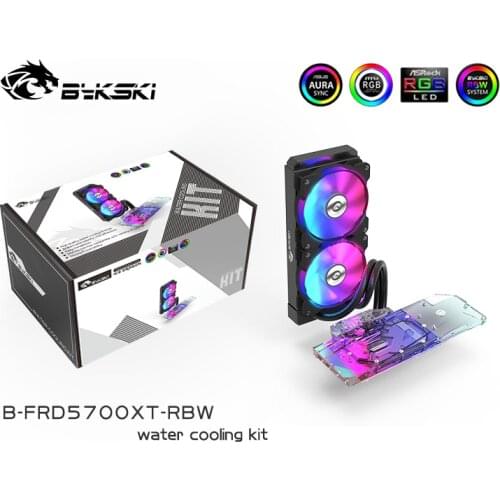 Bykski AIO GPU Water Cooling KIt For AMD Radeon Rx 5700 Xt Video Cards RGB set VGA Liquid Cooler 5V B-FRD5700XT-RBW