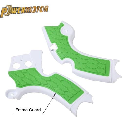 Motorcycle Green Frame Guards Protection Frameguard Cover Protector For KAWASAKI KXF250 KX250F 2015-2018 KX250 2009-2019