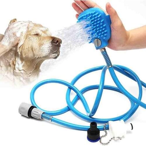 Pet dog shower clean massage nozzle with hose convenient and practical portable for dogs clean beauty adjustable anti shedding