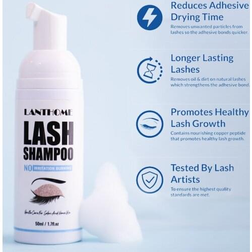 Professional eyelash shampoo Rich in foam, delicate and stable, strong wetting power