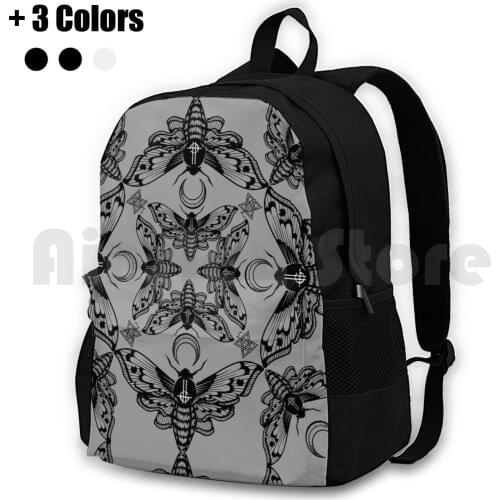 Ghost Cirice Moth Kaleidoscope Outdoor Hiking Backpack Riding Climbing Sports Bag Ghost Ghost Bc Moth Music Band Fan Art