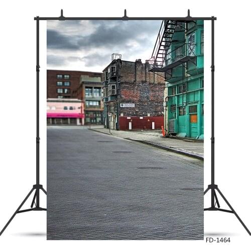 Street Buildings Photography Backgrounds for Photo Studio Vinyl Cloth Portrait Photo Backdrop for Kids Baby Photophone