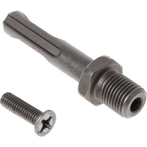 12mm Thread Dia SDS Plus Round Shank Drill Chuck Adapter Connector Gray
