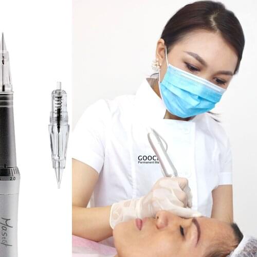 Mastor 15PCS Tattoo Needle Permanent Makeup Disposable for Mastor Rotary PMU Machine, Micro Cartridge Needles Screw