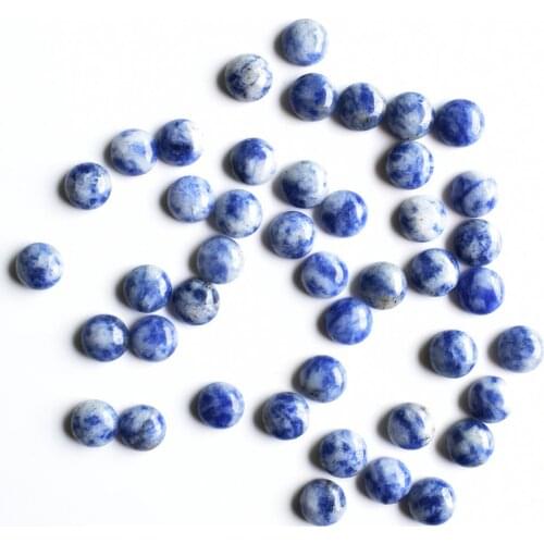 2020 fashion hot selling Natural Sodalite stone round cab cabochon beads for jewelry Accessories 8mm wholesale 50pcs/lot free