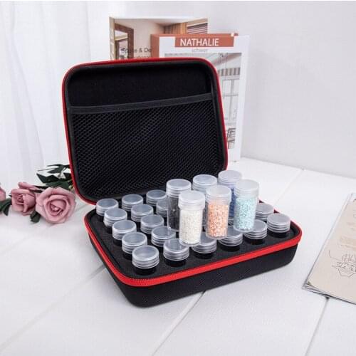 30 Bottles Diamond Painting Accessories Container Storage Box Carry Case Diamant Painting Hand Bag Tools Diamond Paintings
