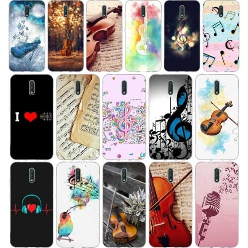 374 Musical Notes Violin Classical Music gift Soft Silicone Tpu Cover phone Case for Nokia 2.1 2.3 3 3.1 4.2 5 5.1 Plus 7.2 6 8