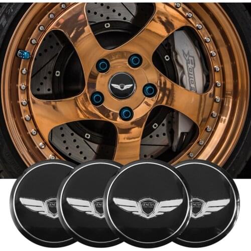 4Pcs 56mm Genesis Emblem Auto Wheel Center Hub Caps Decal Accessories For Hyundai I10 I20 I30 I40 IX20 IX35 Getz Kona Genesis