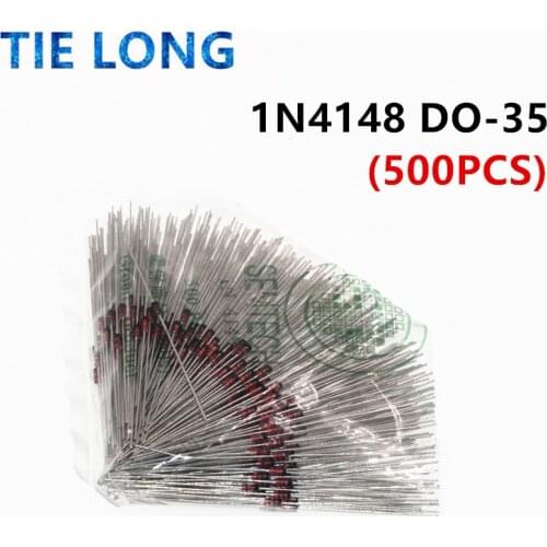 500PCS 1N4148 IN4148 High-speed switching diodes DO-35 Glass Diode