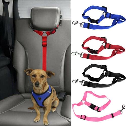 Car Pet Dog Cat Safety Belt Adjustable Universal Auto Seat Belt Harness Leash Travel Pet Carry Accessories Nylon Lead Strap
