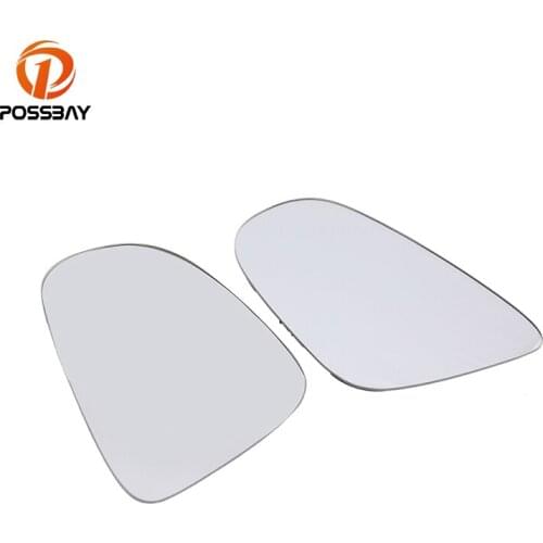 POSSBAY fit for VW Golf/R32/GTI/Rabbit 2010 2011 2012 2013 Rear View Mirror Car Side Heating Mirror Glass White Auto Replacement