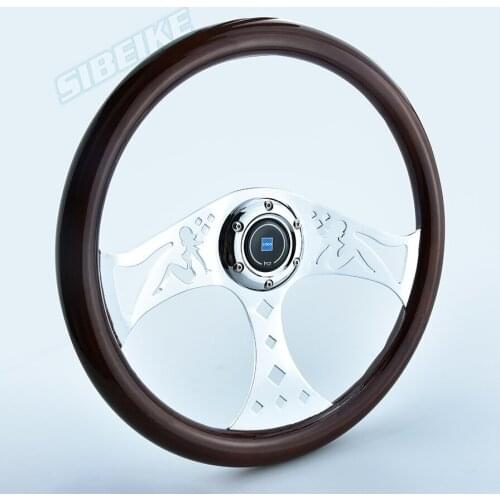 Car Accessories Car Styling Real Wood Classic Nostalgia Style Wood 3 Spoke Steering Wheel