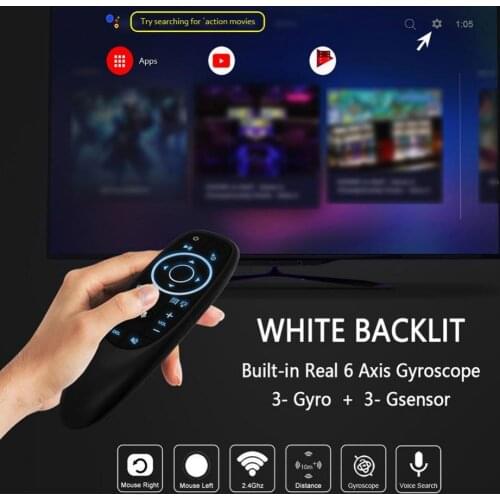 G10S Pro Wireless Gyroscope Backlit Voice Remote Control for Android TV Box