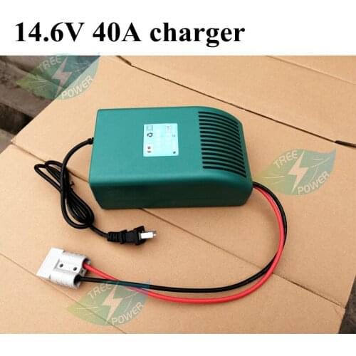 40A Large Current !! 14.6V Lithium LiFepof Battery High power Smart Charger for 4 4S 12VLifepo4 Battery