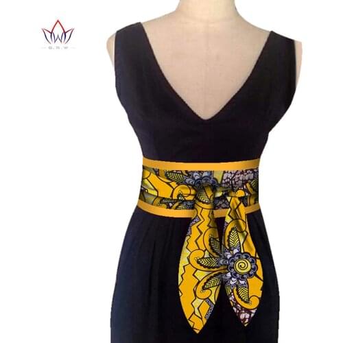 BRW 2020 African Print Obi Ankara Green Yellow Peplum Belt Button Skirts For Women Gift Handmade Statement Belt Accessory WYB268