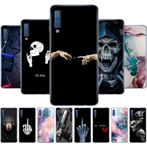 Cases For Samsung Galaxy A7 2018 Phone Cover silicon Colorful Printing Back Case Cover For Samsung A7 2018 A750 A750F 6.0 Inch