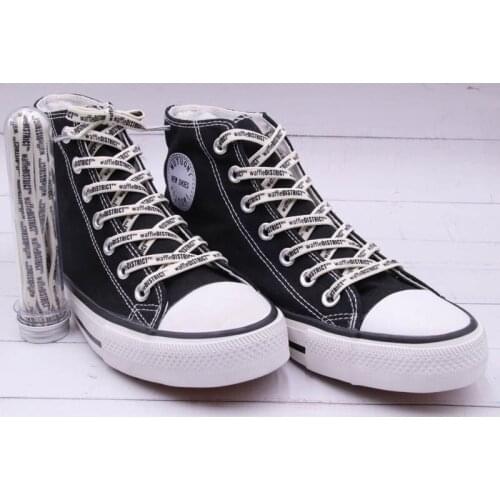 Coolstring Fashion Double Sides English Letter Print Shoelace Polyester Flat Shoe Laces Clothing Sport Bootlaces For Sneakers